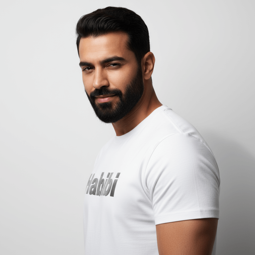 Habibi – Premium Metallic T-Shirt by Hayat Essentials