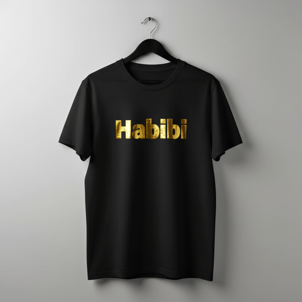 Habibi – Premium Metallic T-Shirt by Hayat Essentials