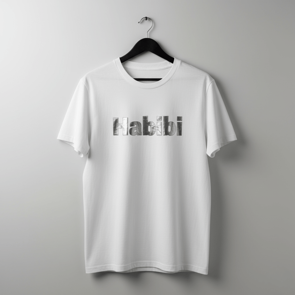 Habibi – Premium Metallic T-Shirt by Hayat Essentials